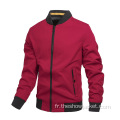 OEM Veste de baseball réversible pour homme à glissière sur mesure